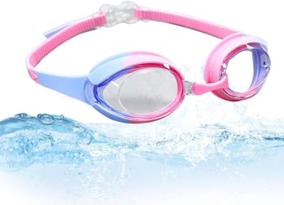 Kinder Zwembril - Meisjes Zwembril - Veilig Zwemmen - Anti-condens UV-bescherming - Meerdere Neusmaten - Blauw