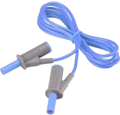 VOLTCRAFT MSB-501 Veiligheidsmeetsnoer Banaanstekker 4 mm Banaanstekker 4 mm 1.50 m Blauw 1 stuk(s)