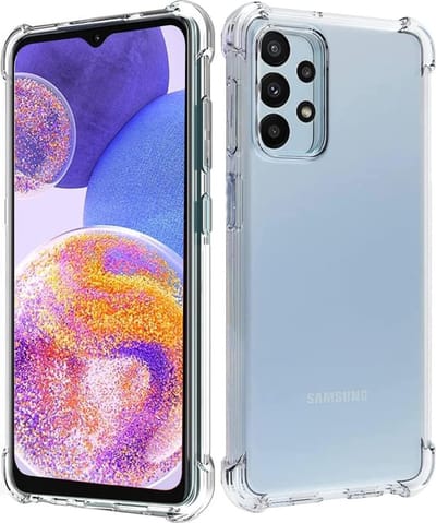 Shockproof Flexibele achterkant Silicone hoesje transparant Geschikt voor: Samsung Galaxy A23