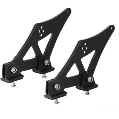 5 Universele Auto CNC Aluminiumlegering Achtervleugel Kofferbak Racing Achterspoiler Poten Montagebeugels black