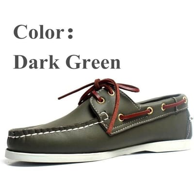 Chaussures bateau classiques en cuir véritable pour homme et femme, mocassins de grande taille, bleu marine, noir et marron, A047 43 gray