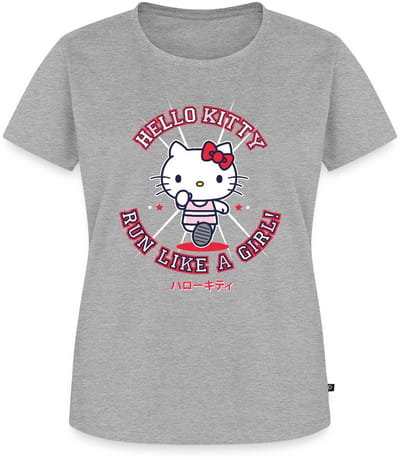 Hello Kitty Run Like A Girl Premium T Shirt Dames