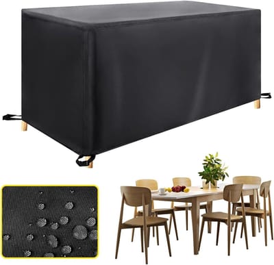 Tuinmeubelhoezen Waterdicht - Terrasmeubelhoes Beschermhoes - Meubels Beschermen - 420D Oxford Stof - 130 x 40 x 55 cm - Zwart