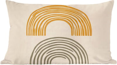 Sierkussens - Kussentjes Woonkamer - 60x40 cm - Bogen - Lijnen - Oranje - Minimalistisch
