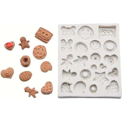 1 moule à cire en silicone pour bougies d'aromathérapie DIY, artisanat en plâtre, résine, argile à modeler, formes irrégulières incluant circulaire, rectangulaire, en forme de cœur, étoile de mer white