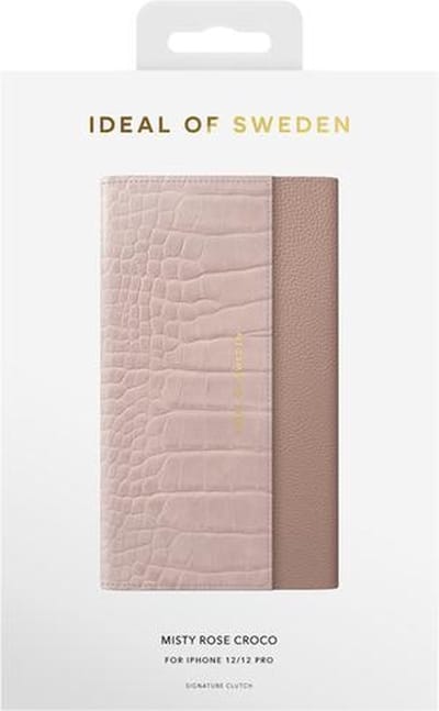 iDeal of Sweden Signature Clutch voor iPhone 12/12 Pro Misty Rose Croco