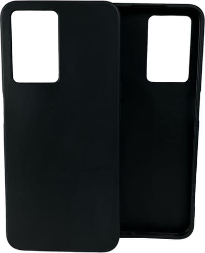 Flexibele achterkant Silicone hoesje Zwart Geschikt voor: Oppo A96 5G