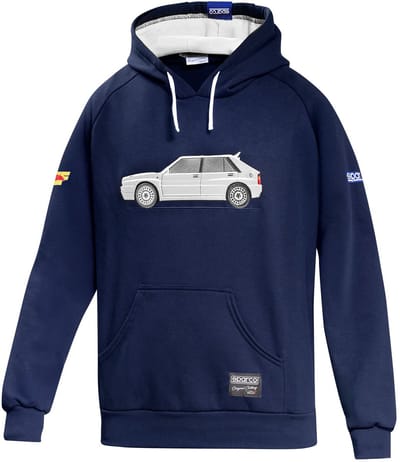 Sparco Lancia HF Delta Hoodie - Multicolor — Donkerblauw — XXL
