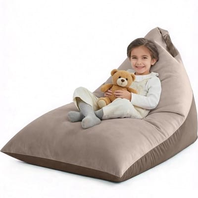 Dailygoods- Zitzakstoelhoes 1,2 m - Extra grote fluwelen zitzakhoes - Wasbare zitzak zonder vulling - Driehoekige luie bankovertrek - Geschikt voor volwassenen/tieners/kinderen - Ultrafijne stof voor comfort en duurzaamheid