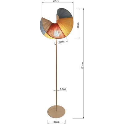 KARE vloerlamp Sella, beige, staal/katoen, 161 cm, G9