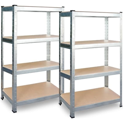 Metalen opbergrek set van 2 stuks 180 x 90 x 40 cm Plonos PL-702