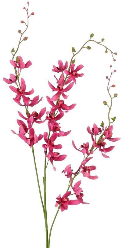 Mica Decorations Kunstbloem Orchidee Floristic - H95 cm - roze - kunststof - stelen kunstbloemen - boeket - kleine bloemetjes