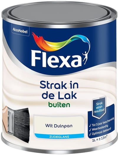 Flexa - Strak In De Lak Buitenlak Zijdeglans - Wit Duinpan - Mengverf - 1 L