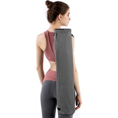 Yoga Mat Tas Volledige Ritssluiting Oefening Gym Draagtas Duurzame Verstelbare Schouderband Multifunctioneel grijs