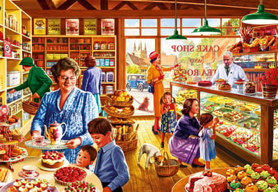 Bluebird Puzzle legpuzzel Nostalgic Cake shop - 1000 stukjes puzzelplezier.