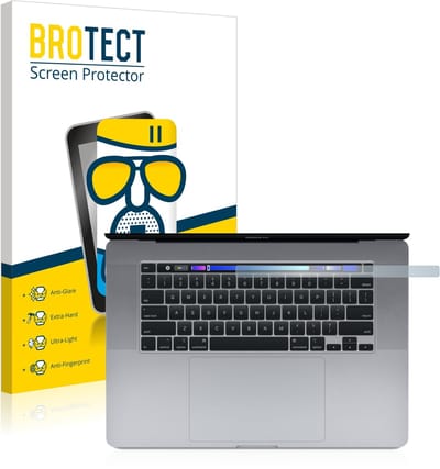 BROTECT - Screenprotector voor Apple MacBook Pro 16" 2019 (ALLEEN Touch Bar) - Folie Beschermfolie Beschermglas matte