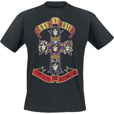 Guns N' Roses T-shirt - Appetite For Destruction - Cover - S tot 4XL - voor Mannen - zwart