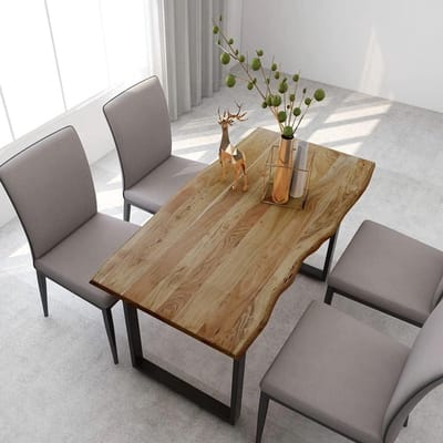 Eettafel - Keukentafel - Samen Eten - Massief Acaciahout - 140x70cm - Zwart