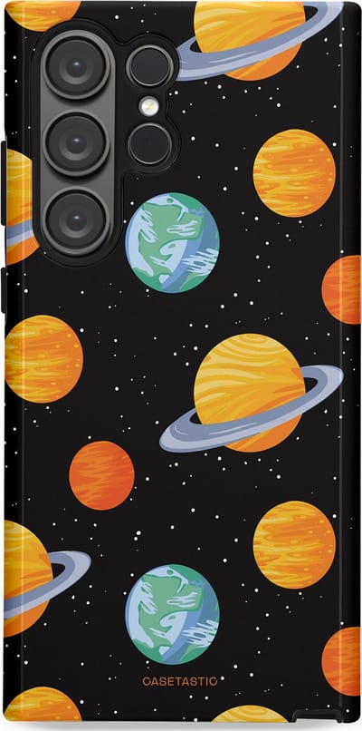 Casetastic Hoesje Geschikt voor Samsung S23 Ultra - Stijlvolle Beschermende Duo-layer Case - Universum reis