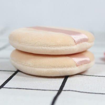 Gezichtspoeder Foundation Puff Professionele ronde vorm Draagbare zachte cosmetische bladerdeeg Make-up Foundation Spons Beauty Tool beige