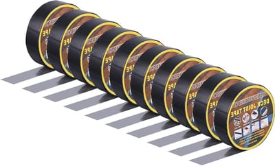 Dailygoods - QUARKZMAN Band voor balken, brug 1-5/8 inch x 49 inch, 10 rollen butylbalkband voor steigers, waterdichte band voor balken en balken van hout, zwart