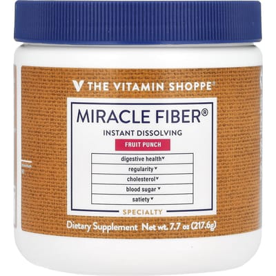 The Vitamin Shoppe, Miracle Fiber, Fruity Punch, 225 gram (217,6 g)