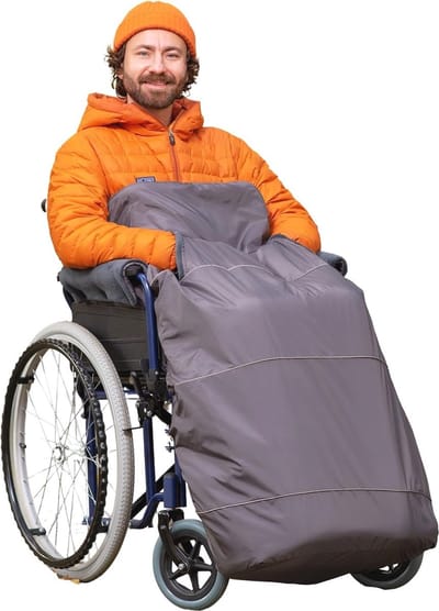 Thermische Voetenzak voor Rolstoel - Zachte Fleece, Weerbestendig, Veilig met Reflecterende Strepen - Geschikt voor Volwassenen