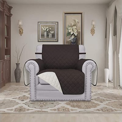 Kussenhoezen Stoelbescherming - Stoelbeschermer, Bankhoes, chair protector, waterproof, reversible, with cushion, suitable for all sofas,