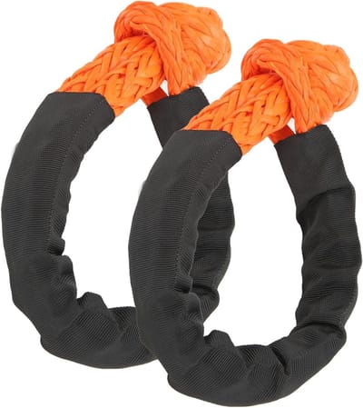 2 Stuks Flexibele en Lichtgewicht Herstelriem met Beschermhoes voor Offroad Voertuigen, 21 Ton Breeksterkte, Ideaal voor Trucks en SUV's
