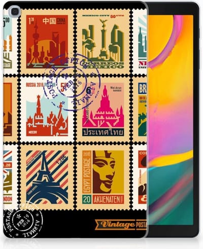 Samsung Galaxy Tab A 10.1 (2019) Hip Hoesje Postzegels