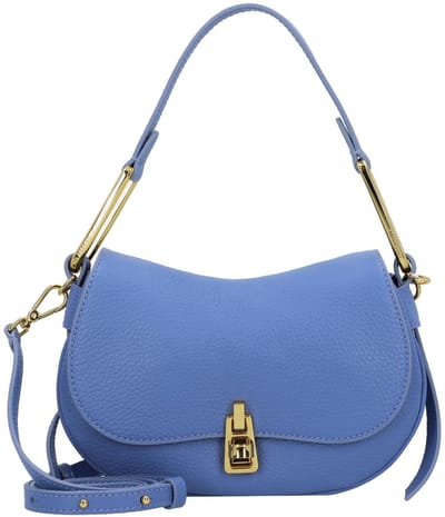 COCCINELLE Leren Schoudertas Magie Soft Shoulderbag Grained Leather Azul Blauw