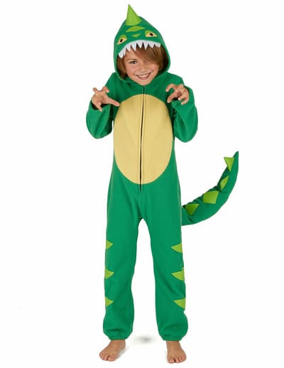 Vegaoo - Groen en geel dino kostuum voor kinderen