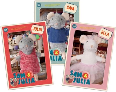 Pluche Muis Set - Zachte Knuffels - Kinderkamer Decoratie - Bekende Boeken Figuren - 11 cm Hoog