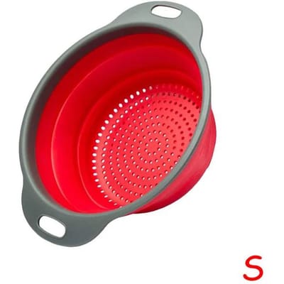 Ronde Opvouwbare Vergiet Groenten Fruit Wassen Afdruipmand Keukengadgets Waterfilter Net Siliconen Vergiet Zeef Hulpmiddelen