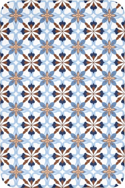 Badmat 60x90 cm - Antislip - Ornament - Tegel - Kleurrijk - Badmatten voor badkamer - Badkamermat - Douchemat - Badkamer mat