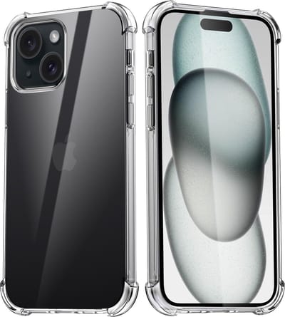 Hoesje geschikt voor iPhone 15 Hoesje Anti Shock Siliconen Hoes - iPhone 15 Back Cover Transparant - EPICMOBILE