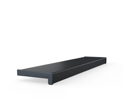 DQ-PP RAAMBOEK PVC - 20 cm x 140 cm - Grafiet - Vensterbank - voor Binnengebruik - Binnenvensterbank - Binnen - Per meter - Woonkamer - Decoratie - Kunststof