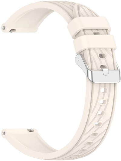 Siliconen bandje - geschikt voor Garmin Venu 2s / 3s / 4 (41mm) / Vivoactive 4s / Forerunner 255s / 265s - Huawei Watch GT 5 Pro - 42mm / GT 6 / GT 5 / GT 4 - 41mm - gestreept - beige