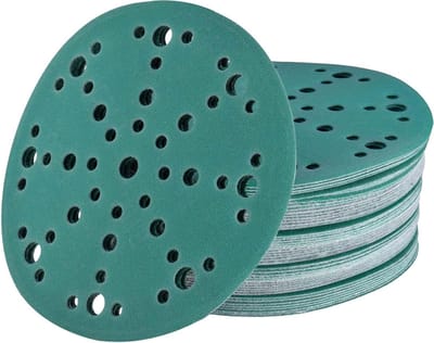 Schuurschijven Set - Schuurpapier Rondjes - Auto Polijsten - Nat en Droog Gebruik - 150 mm 50 Stuks - Grijs