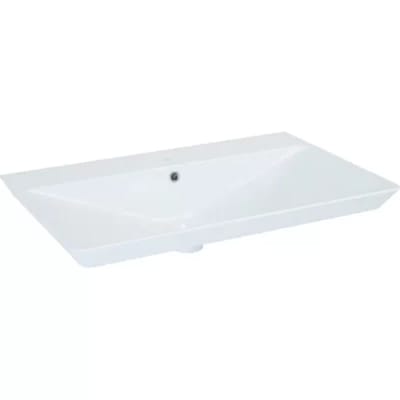 Elita Inbouw Wastafel Ness - Keramiek - Rechthoekig - Inclusief Kraan - Wit - 80cm