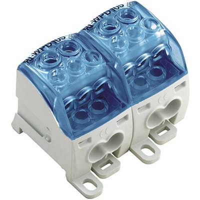 Weidmüller 2519470000 Verdeelblok Schroeven Grijs, Blauw 1 stuk(s)