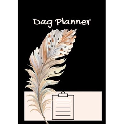 Dagplanner - Werkplanner - A4 - Boho - Veer - Zwart - Ongedateerd. - Kris Degenaar