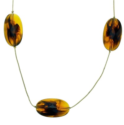 Behave - Lange ketting met bruine kralen - Mode-accessoire voor elke gelegenheid
