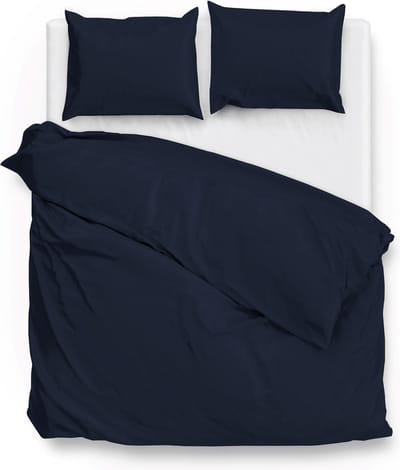 Zohome Satinado Dekbedovertrek - Lits-jumeaux - Katoensatijn - 260x200-220cm - Blauw