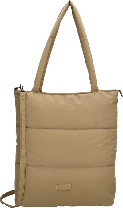 Beagles Calvia Shopper Schoudertas Trendy Puffer Soft - Tote Bag - Dames Tas - Taupe