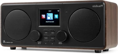 Internetradio met Bluetooth - DAB Radio WiFi - Muziek Luisteren - 50 Watt Stereo Geluid - 2.8 inch Display - Houtkleur