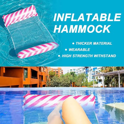 Thijox - Waterhangmat Opblaasbaar Zwembed 4-in-1 Loungestoel - Groen - Ideaal voor Kinderen en Volwassenen - Perfect voor Feesten, Zwembad en Strand