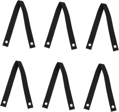 Boomriemen met ringen - Boom band - Jonge boom steunen - Weerbestendig nylon - 6 stuks 34cm - Zwart