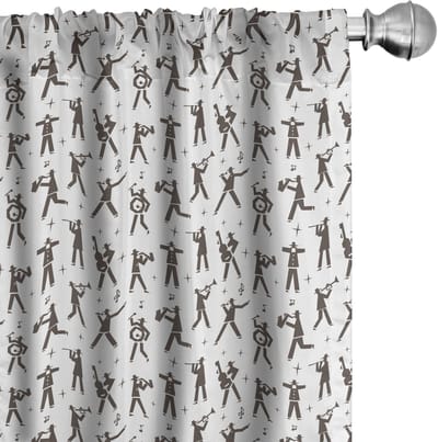 ABAKUHAUS Jazz Voorhangen – 2x75x175 cm – microvezel – halfdonker