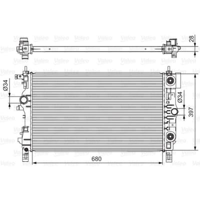 Radiator, motorkoeling VALEO 701541